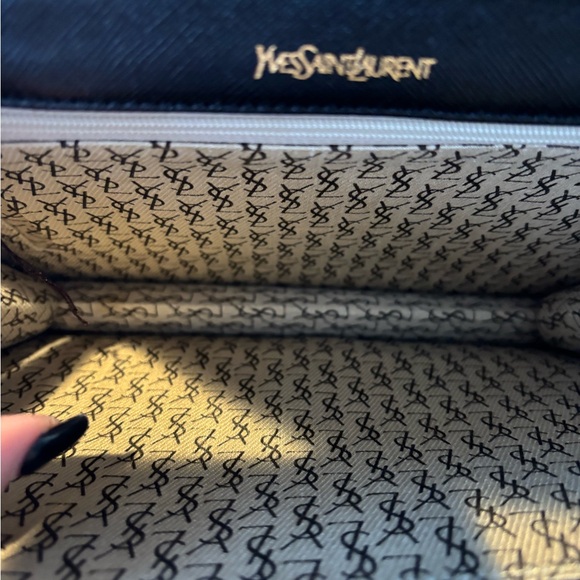 Yves Saint Laurent Black and Gold Clutch - Picture 5 of 9